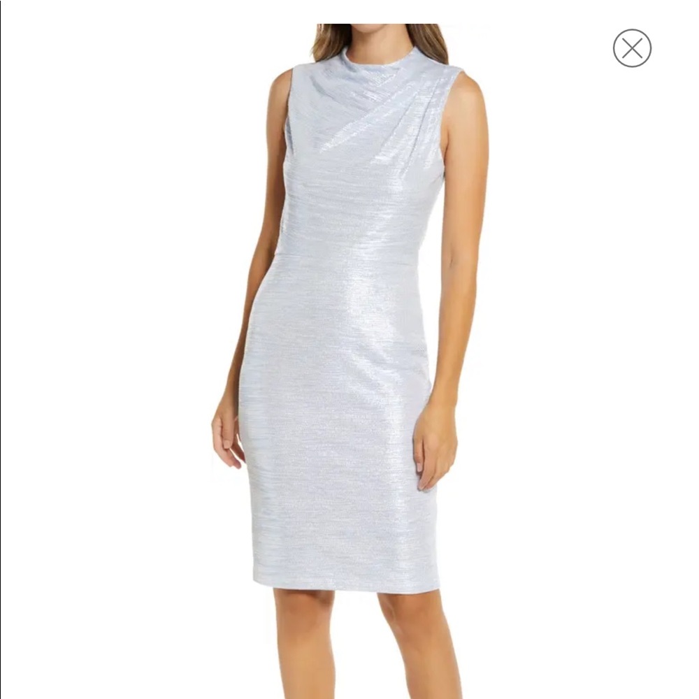 NWT Black Halo Corrine High-Neck Sheath Dress